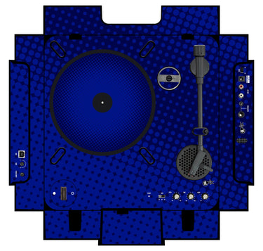 Numark PT 01 incl. Sides Skin Gradienter Blue